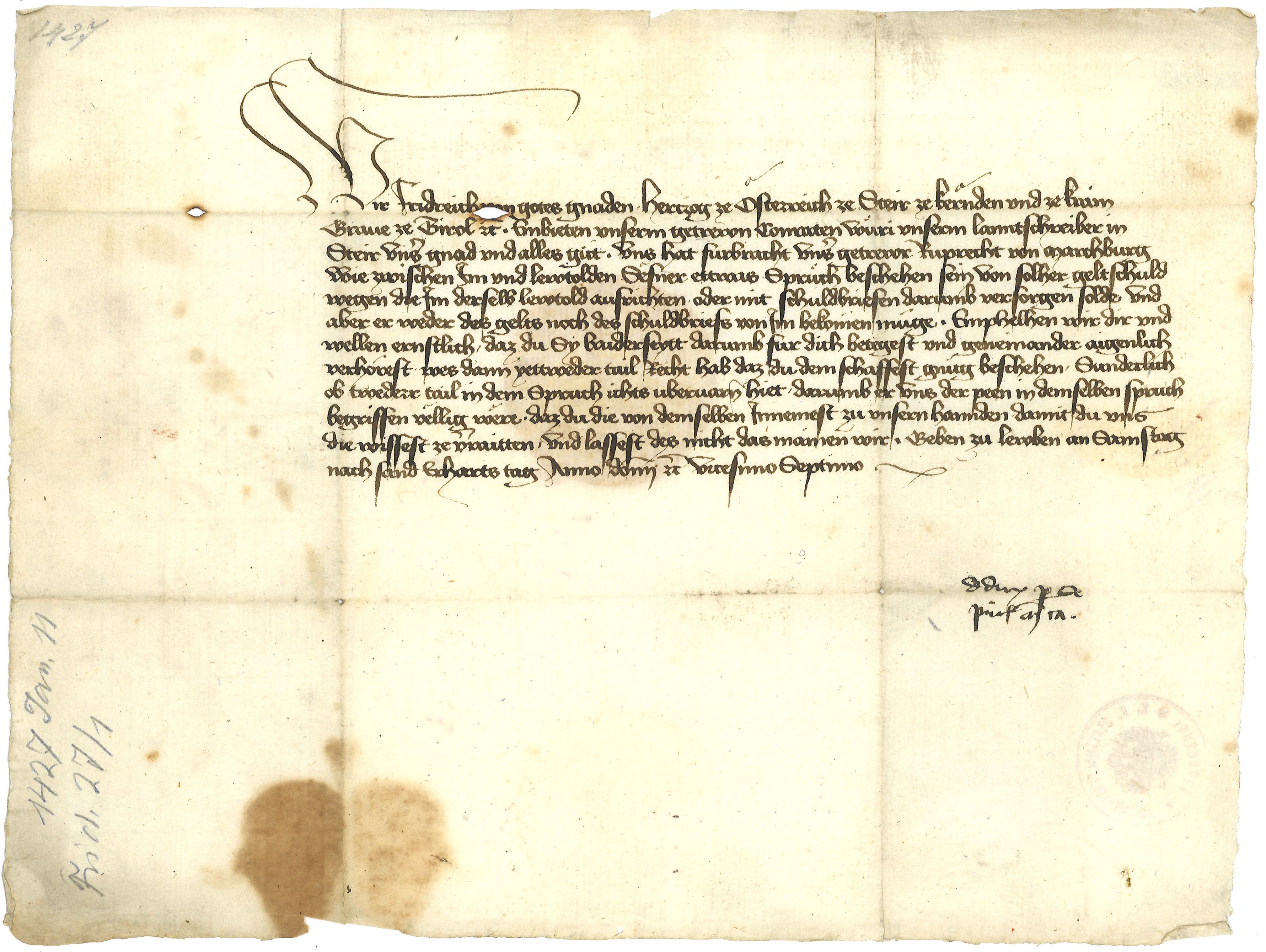 Praxisorientierte Quellenübung im Archiv Logo